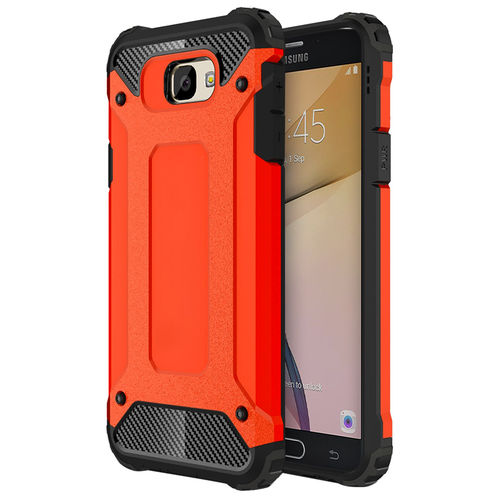 Military Defender Tough Shockproof Case for Samsung Galaxy J7 Prime - Red